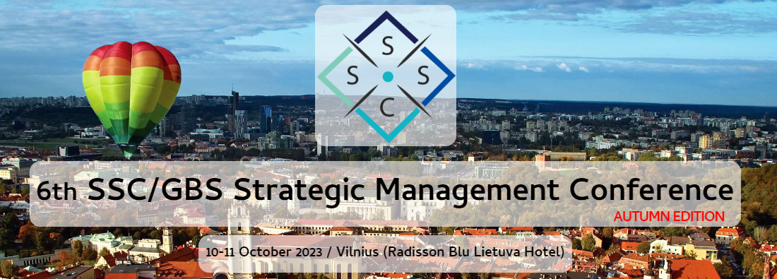SSC-GBS Conference Autumn Vilnius by Connect Minds promo banner